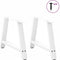 vidaXL - Salontafelpoten - 2 - st - A-vormig - 60x(42-43) - cm - staal - wit