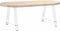 vidaXL - Salontafelpoten - 2 - st - A-vormig - 60x(42-43) - cm - staal - wit
