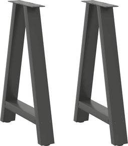 vidaXL - Salontafelpoten - 2 - st - A-vormig - 60x(72-73) - cm - staal - antraciet