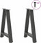vidaXL - Salontafelpoten - 2 - st - A-vormig - 60x(72-73) - cm - staal - antraciet