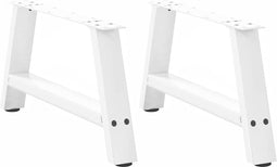 vidaXL - Salontafelpoten - 2 - st - A-vormig - 70x(30-31) - cm - staal - wit