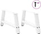 vidaXL - Salontafelpoten - 2 - st - A-vormig - 70x(30-31) - cm - staal - wit