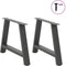 vidaXL - Salontafelpoten - 2 - st - A-vormig - 70x(42-43) - cm - staal - antraciet