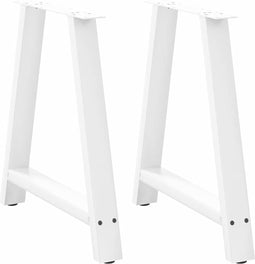 vidaXL - Salontafelpoten - 2 - st - A-vormig - 70x(72-73) - cm - staal - wit