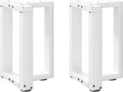 vidaXL - Salontafelpoten - 2 - st - T-vormig - 28x25x(42-43) - cm - staal - wit