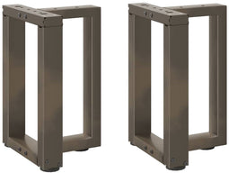 vidaXL - Salontafelpoten - 2 - st - T-vormig - 28x25x(42-43) - cm - staal - naturel