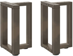 vidaXL - Salontafelpoten - 2 - st - T-vormig - 38x25x(42-43) - cm - staal - naturel