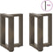 vidaXL - Salontafelpoten - 2 - st - T-vormig - 38x25x(42-43) - cm - staal - naturel