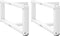 vidaXL - Salontafelpoten - 2 - st - T-vormig - 60x25x(30-31) - cm - staal - wit