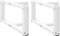 vidaXL - Salontafelpoten - 2 - st - T-vormig - 70x25x(30-31) - cm - staal - wit