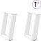 vidaXL - Salontafelpoten - 2 - st - U-vormig - 28x(42-43) - cm - staal - wit