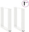 vidaXL - Salontafelpoten - 2 - st - U-vormig - 28x(42-43) - cm - staal - wit