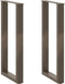 vidaXL - Salontafelpoten - 2 - st - U-vormig - 28x(72-73) - cm - staal - naturel