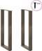 vidaXL - Salontafelpoten - 2 - st - U-vormig - 28x(72-73) - cm - staal - naturel