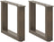 vidaXL - Salontafelpoten - 2 - st - U-vormig - 30x(30-31) - cm - staal - naturel