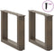 vidaXL - Salontafelpoten - 2 - st - U-vormig - 30x(30-31) - cm - staal - naturel