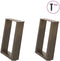 vidaXL - Salontafelpoten - 2 - st - U-vormig - 38x(42-43) - cm - staal - naturel