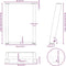 vidaXL - Salontafelpoten - 2 - st - U-vormig - 38x(42-43) - cm - staal - wit