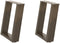 vidaXL - Salontafelpoten - 2 - st - U-vormig - 38x(42-43) - cm - staal - naturel