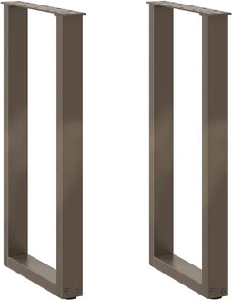 vidaXL - Salontafelpoten - 2 - st - U-vormig - 38x(72-73) - cm - staal - naturel