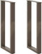 vidaXL - Salontafelpoten - 2 - st - U-vormig - 38x(72-73) - cm - staal - naturel