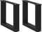 vidaXL - Salontafelpoten - 2 - st - U-vormig - 40x(30-31) - cm - staal - zwart