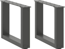 vidaXL - Salontafelpoten - 2 - st - U-vormig - 40x(30-31) - cm - staal - antraciet