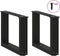 vidaXL - Salontafelpoten - 2 - st - U-vormig - 40x(30-31) - cm - staal - zwart