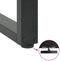 vidaXL - Salontafelpoten - 2 - st - U-vormig - 40x(30-31) - cm - staal - antraciet