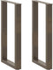 vidaXL - Salontafelpoten - 2 - st - U-vormig - 40x(90-91) - cm - staal - naturel
