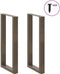 vidaXL - Salontafelpoten - 2 - st - U-vormig - 40x(90-91) - cm - staal - naturel