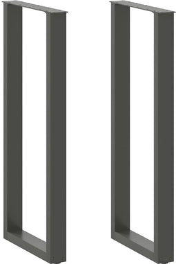 vidaXL - Salontafelpoten - 2 - st - U-vormig - 50x(110-111) - cm - staal - antraciet