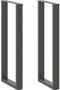 vidaXL - Salontafelpoten - 2 - st - U-vormig - 50x(110-111) - cm - staal - antraciet