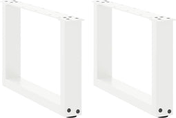 vidaXL - Salontafelpoten - 2 - st - U-vormig - 50x(30-31) - cm - staal - wit