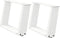 vidaXL - Salontafelpoten - 2 - st - U-vormig - 50x(30-31) - cm - staal - wit