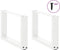 vidaXL - Salontafelpoten - 2 - st - U-vormig - 50x(30-31) - cm - staal - wit