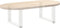vidaXL - Salontafelpoten - 2 - st - U-vormig - 50x(30-31) - cm - staal - wit