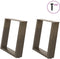 vidaXL - Salontafelpoten - 2 - st - U-vormig - 50x(42-43) - cm - staal - naturel