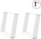 vidaXL - Salontafelpoten - 2 - st - U-vormig - 50x(42-43) - cm - staal - wit