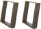 vidaXL - Salontafelpoten - 2 - st - U-vormig - 50x(42-43) - cm - staal - naturel