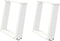 vidaXL - Salontafelpoten - 2 - st - U-vormig - 50x(42-43) - cm - staal - wit