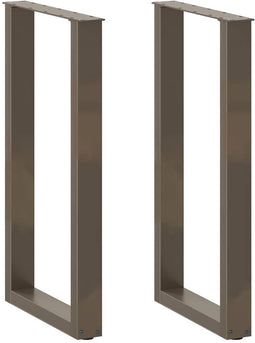 vidaXL - Salontafelpoten - 2 - st - U-vormig - 50x(90-91) - cm - staal - naturel