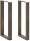 vidaXL - Salontafelpoten - 2 - st - U-vormig - 50x(90-91) - cm - staal - naturel