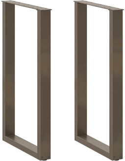 vidaXL - Salontafelpoten - 2 - st - U-vormig - 60x(100-101) - cm - staal - naturel