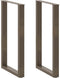 vidaXL - Salontafelpoten - 2 - st - U-vormig - 60x(100-101) - cm - staal - naturel