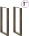 vidaXL - Salontafelpoten - 2 - st - U-vormig - 60x(100-101) - cm - staal - naturel