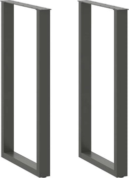vidaXL - Salontafelpoten - 2 - st - U-vormig - 60x(110-111) - cm - staal - antraciet