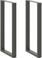 vidaXL - Salontafelpoten - 2 - st - U-vormig - 60x(110-111) - cm - staal - antraciet