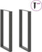 vidaXL - Salontafelpoten - 2 - st - U-vormig - 60x(110-111) - cm - staal - antraciet