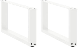 vidaXL - Salontafelpoten - 2 - st - U-vormig - 60x(30-31) - cm - staal - wit